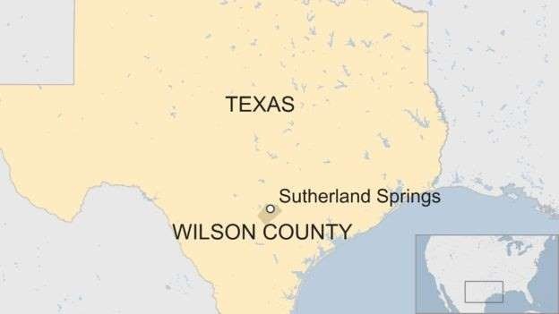 A localiza&ccedil;&atilde;o de Sutherland no Texas (BBC News Online)