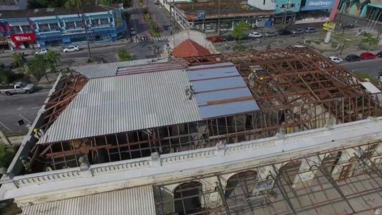Em ritmo acelerado! Estação Ferroviária: restauro do telhado segue padrões originais