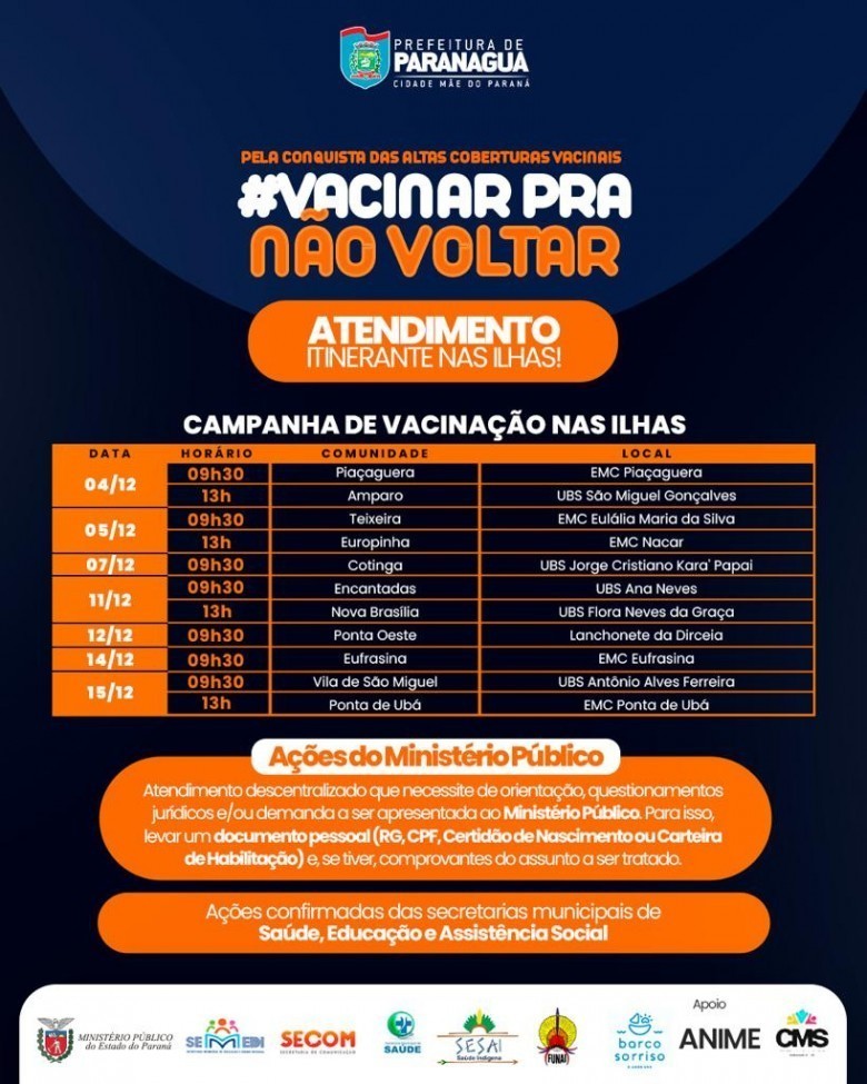 CONFIRA O CRONOGRAMA