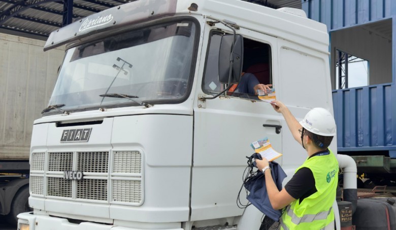 Maio Amarelo: TCP mobiliza caminhoneiros em ação sobre segurança no trânsito