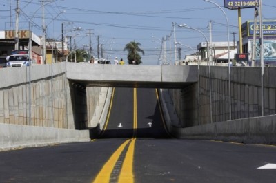 Inaugurada a trincheira que agilizará o trânsito em Ponta Grossa