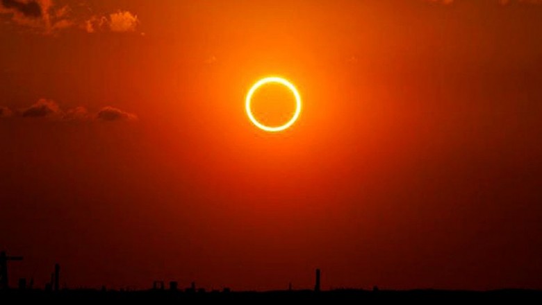 Eclipse solar de hoje, conhecido como Anel de Fogo, ser&aacute; vis&iacute;vel no Brasil