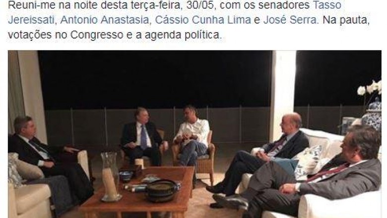 Janot reforça pedido de prisão de Aécio com foto de reunião postada no Facebook