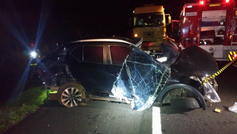 Carro, caminhonete e caminhão se envolvem em acidente com morte na BR-369