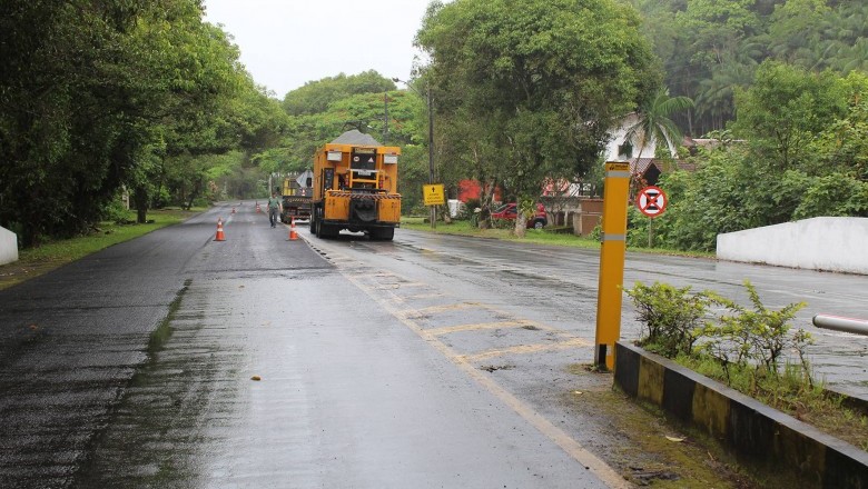 DER inicia obras de revitalização na PR-412 em Matinhos