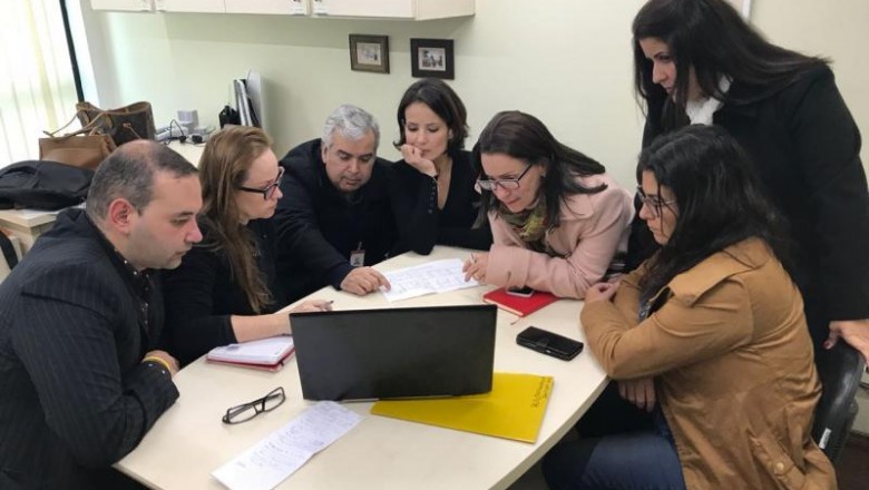 Equipe técnica discute detalhes do projeto da unidade avançada do Erasto Gaertner