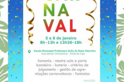 Oficinas de Carnaval acontecem neste fim de semana em Paranaguá 