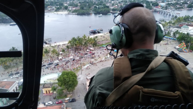 Polícia Civil utiliza helicóptero no pré-carnaval no Litoral