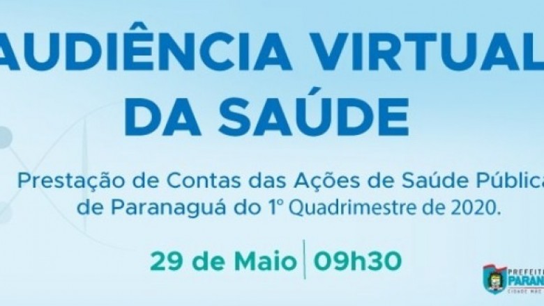 Secretaria Municipal de Saúde realiza audiência pública virtual nesta sexta-feira,29