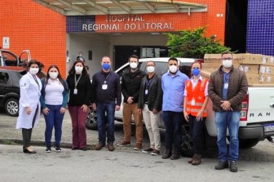 Hospital Regional do Litoral recebe TVs para leitos de Covid-19 e pediatria