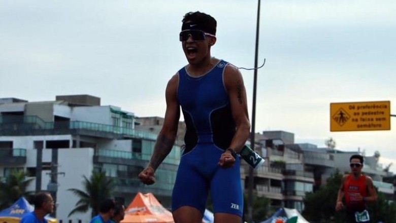Atleta parnanguara, Cauã Diniz, é vice-campeão brasileiro de triathlon
