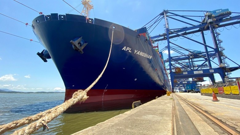 TCP recebe meganavio, o maior da história do terminal