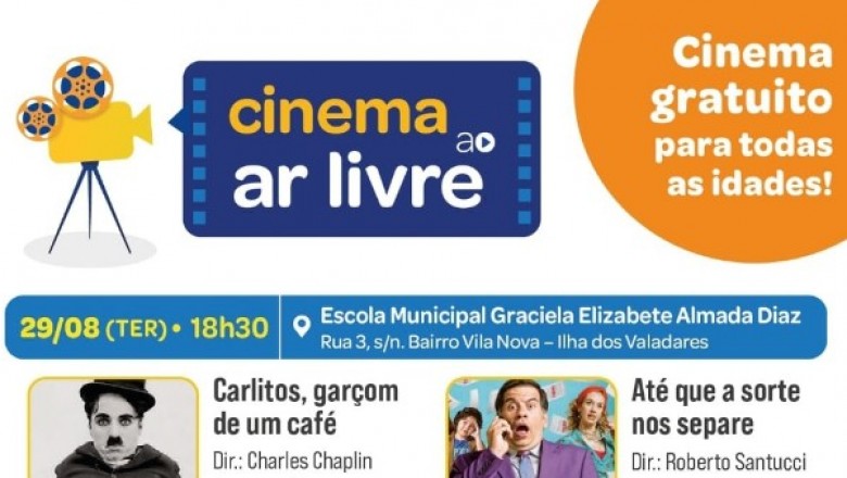 Cinema Ar Livre acontece em Paranaguá em parceria com o Sesc