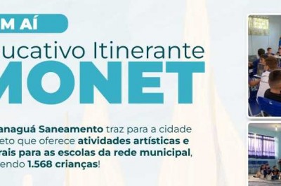 Monet em 3D: programa educativo itinerante leva obras do artista às escolas públicas de Paranaguá