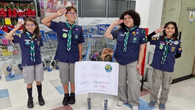 Grupo Escoteiro Comandante Santa Rita arrecada cinco toneladas de donativos para o Rio Grande do Sul