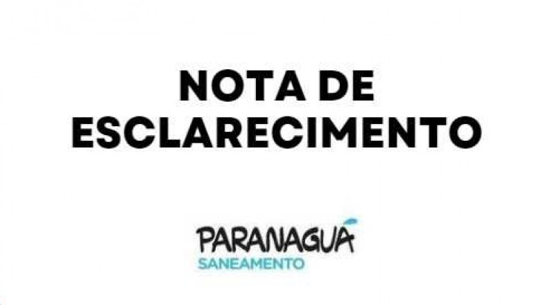 Nota de esclarecimento - Paranaguá Saneamento #002