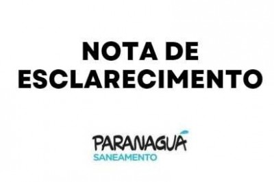 Nota de esclarecimento - Paranaguá Saneamento #002