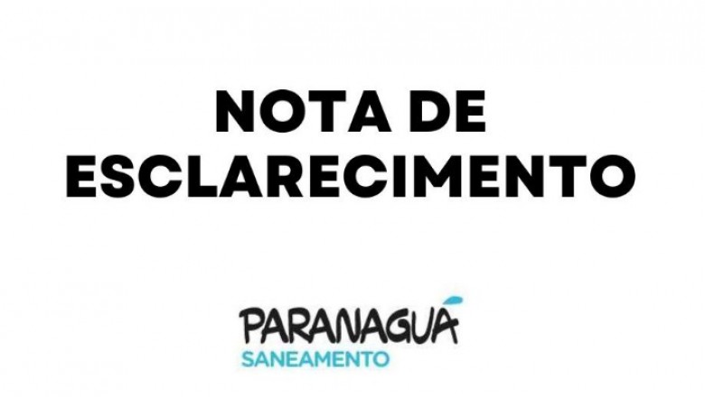 Nota de esclarecimento - Paranaguá Saneamento #003