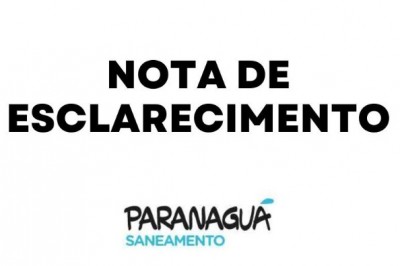 Nota de esclarecimento - Paranaguá Saneamento #003