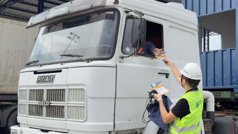 Maio Amarelo: TCP mobiliza caminhoneiros em ação sobre segurança no trânsito