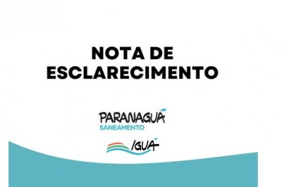 Nota de esclarecimento da Paranaguá Saneamento #001