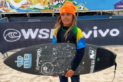 Atleta da MB Marketing vive experiência única nos bastidores da WSL em Saquarema