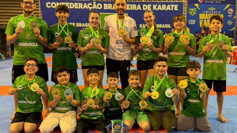 Karat&ecirc; de Paranagu&aacute; conquista 32 medalhas no Brasileiro e termina em 3&ordm; lugar geral