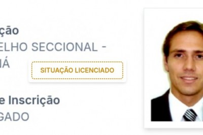 Ap&oacute;s den&uacute;ncias de incompatibilidade, registo do prefeito Rudisney na OAB passa a constar como 'Licenciado'